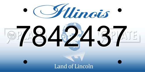7842437 Illinois License Plate