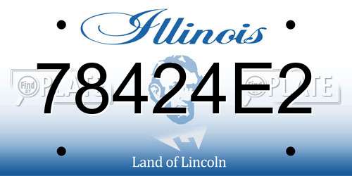 78424E2 Illinois License Plate