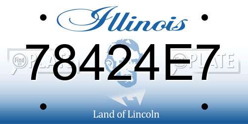 78424E7 Illinois License Plate