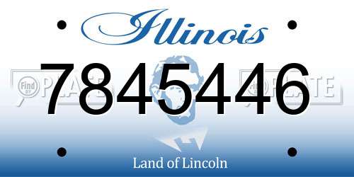 7845446 Illinois License Plate