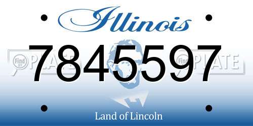 7845597 Illinois License Plate