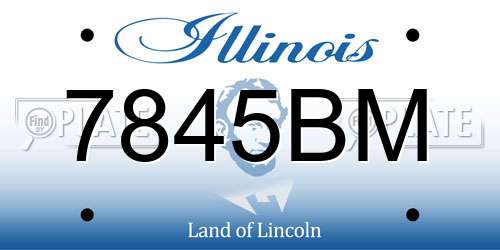 7845BM Illinois License Plate