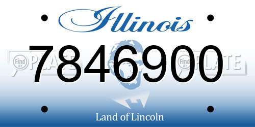 7846900 Illinois License Plate