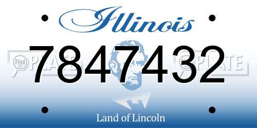 7847432 Illinois License Plate