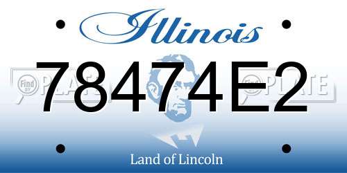 78474E2 Illinois License Plate