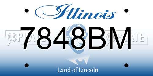 7848BM Illinois License Plate