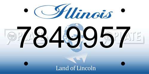 7849957 Illinois License Plate