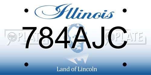 784AJC Illinois License Plate