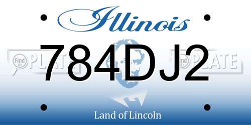 784DJ2 Illinois License Plate