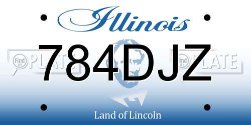 784DJZ Illinois License Plate
