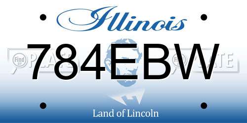 784EBW Illinois License Plate
