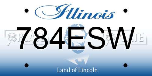 784ESW Illinois License Plate