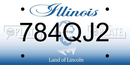 784QJ2 Illinois License Plate
