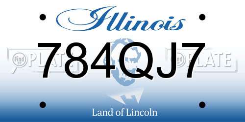 784QJ7 Illinois License Plate