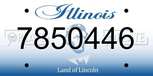7850446 Illinois License Plate