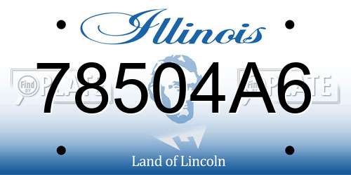 78504A6 Illinois License Plate