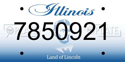 7850921 Illinois License Plate