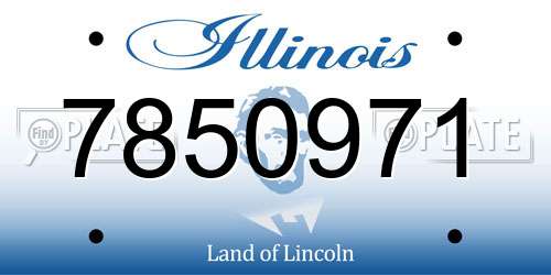 7850971 Illinois License Plate