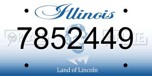 7852449 Illinois License Plate