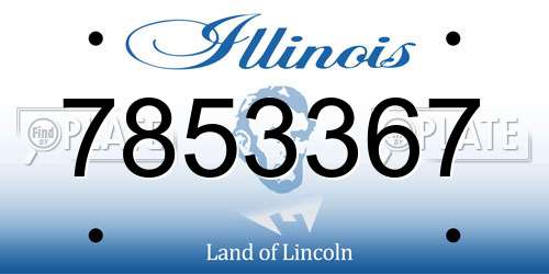 7853367 Illinois License Plate