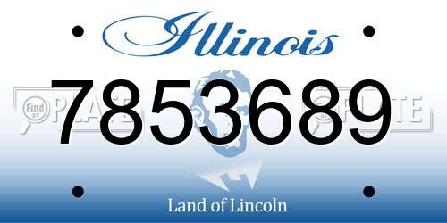 7853689 Illinois License Plate