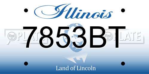 7853BT Illinois License Plate