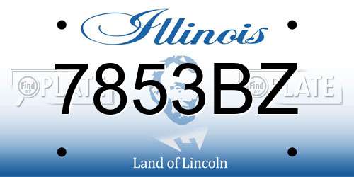 7853BZ Illinois License Plate