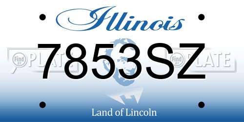 7853SZ Illinois License Plate