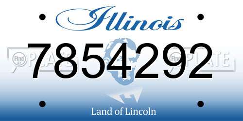 7854292 Illinois License Plate