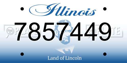 7857449 Illinois License Plate
