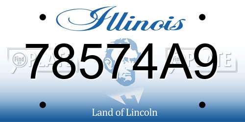 78574A9 Illinois License Plate