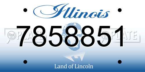 7858851 Illinois License Plate
