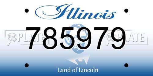 785979 Illinois License Plate