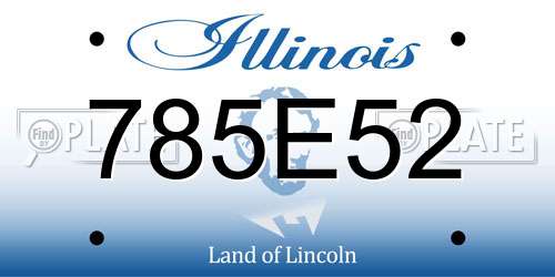 785E52 Illinois License Plate