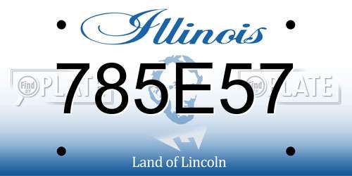 785E57 Illinois License Plate