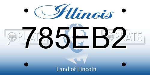785EB2 Illinois License Plate