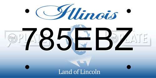 785EBZ Illinois License Plate