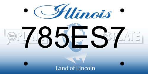 785ES7 Illinois License Plate
