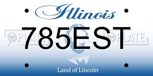 785EST Illinois License Plate