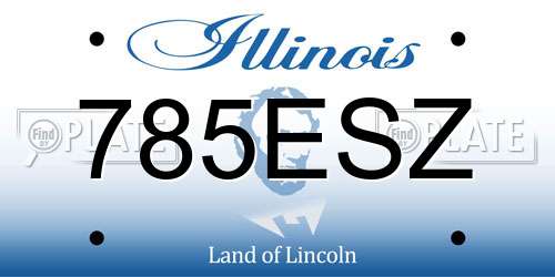 785ESZ Illinois License Plate