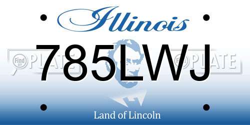 785LWJ Illinois License Plate