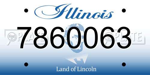 7860063 Illinois License Plate