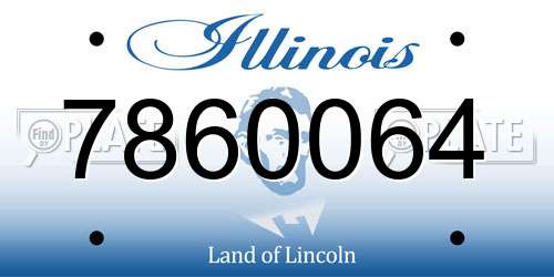 7860064 Illinois License Plate