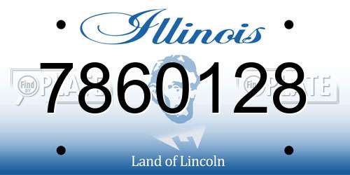 7860128 Illinois License Plate