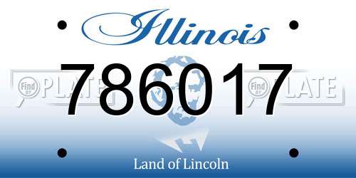 786017 Illinois License Plate