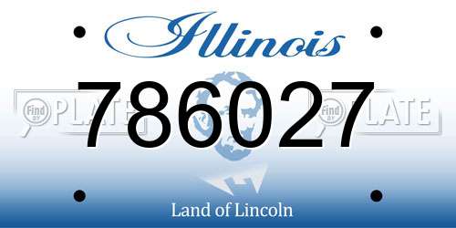 786027 Illinois License Plate