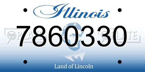 7860330 Illinois License Plate