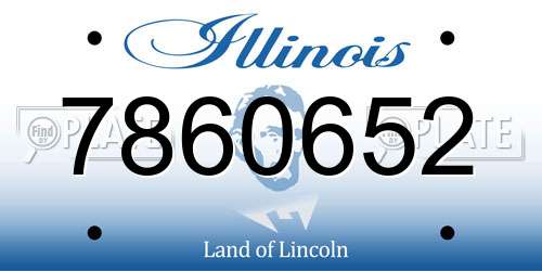 7860652 Illinois License Plate
