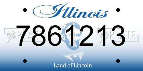 7861213 Illinois License Plate