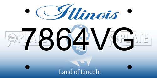 7864VG Illinois License Plate